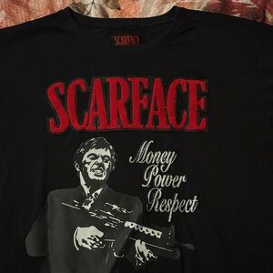 Scarface Black Men’s Graphic T-Shirt Money Power Respect Scarface Tee Shirt